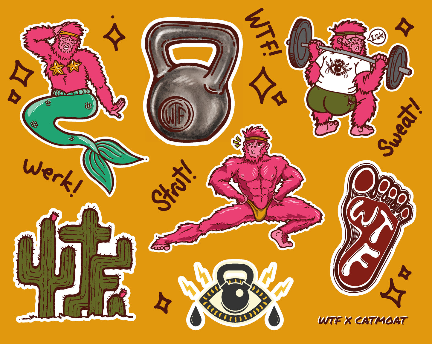 WTF X Cat Moat Sticker Sheet